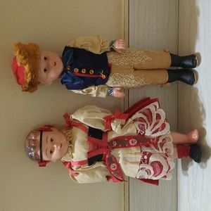 Vintage Lot of 2 Souvenir POLAND, HUNGARY, SLOVENIA, Russia Doll